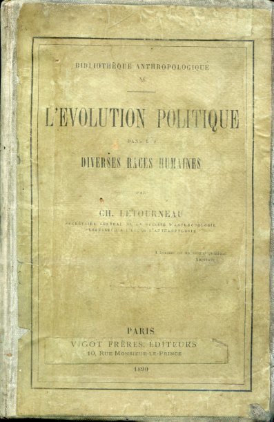 L'évolution politique dans les diverses races humaines