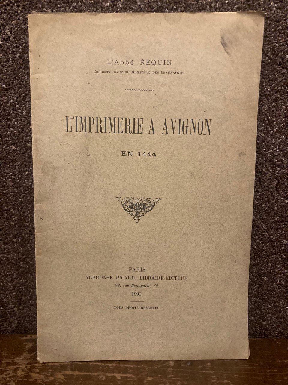 L' Imprimerie a Avignon en 1444 | Immagine principale