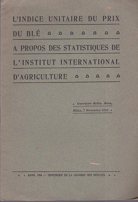 L'indice unitaire du prix du blé. A propos des statistiques …