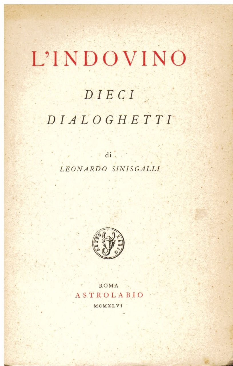 L' indovino. Dieci dialoghetti