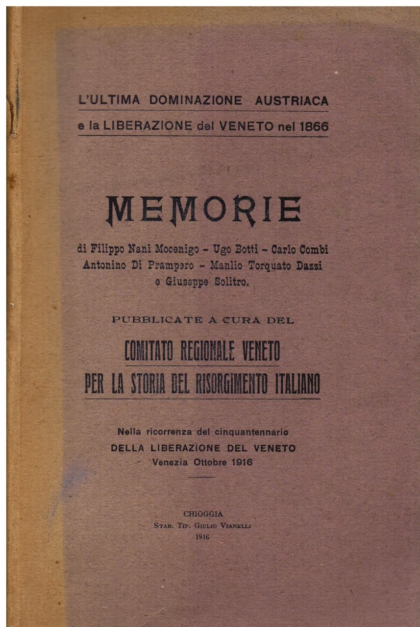 L' ultima dominazione austriaca e la Liberazione del Veneto nel …