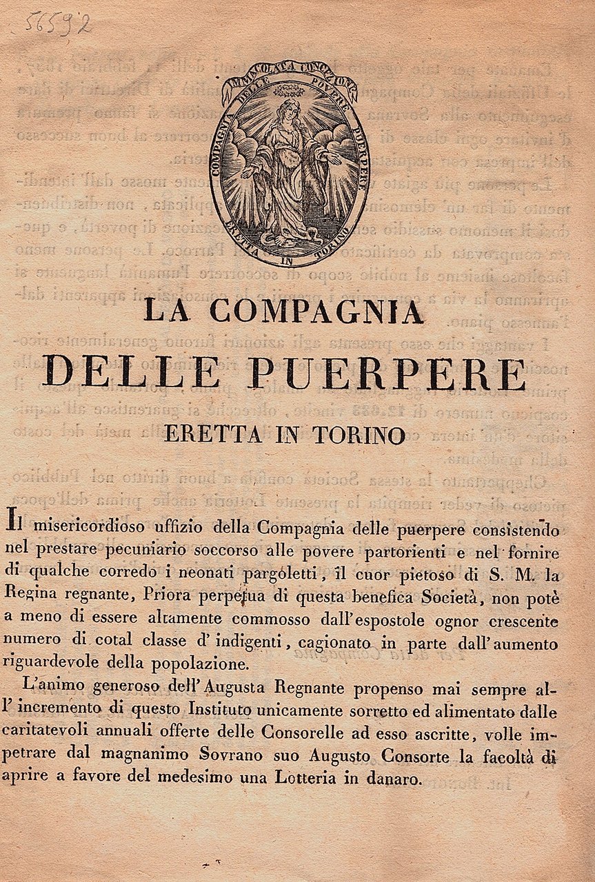 La compagnia delle puerpere eretta in Torino