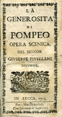 La generosità di Pompeo. Opera scenica