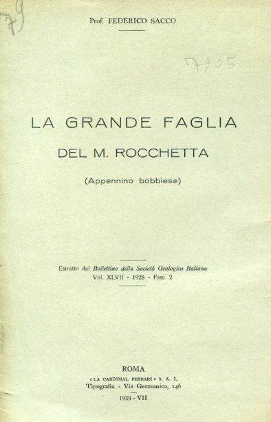 La grande faglia del M. Rocchetta (Appennino bobbiese)