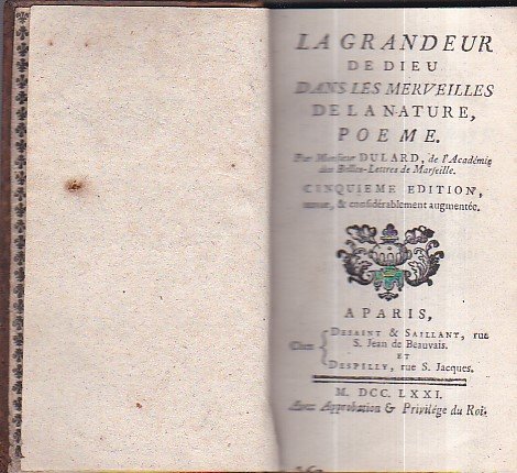La Grandeur de Dieu dans les Merveilles de la Nature, …