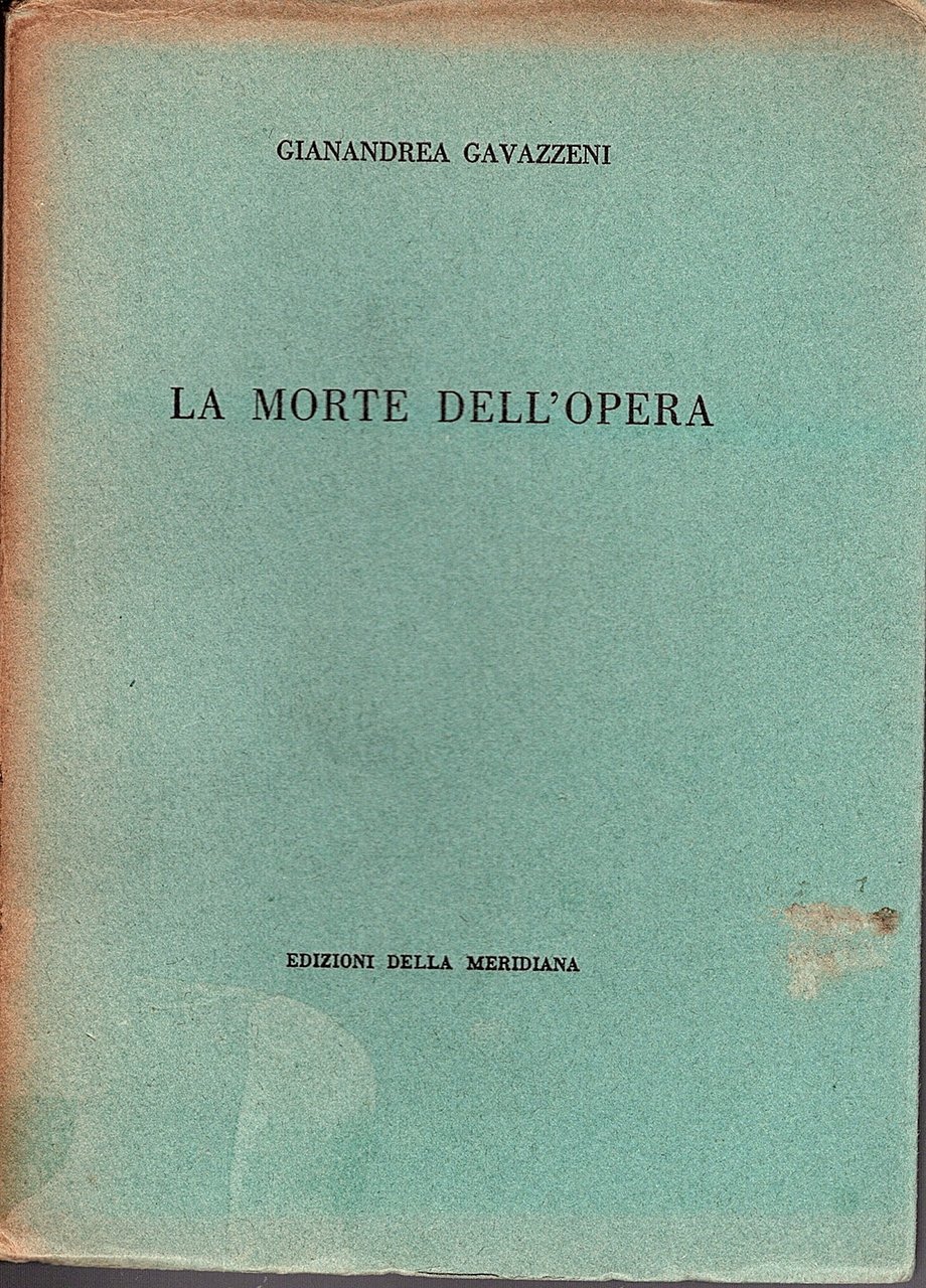 La Morte dell'opera