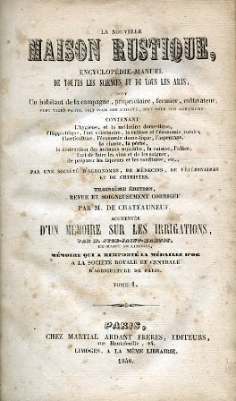 La Nouvelle Maison Rustique, Encyclopédie - Manuel de toutes les …