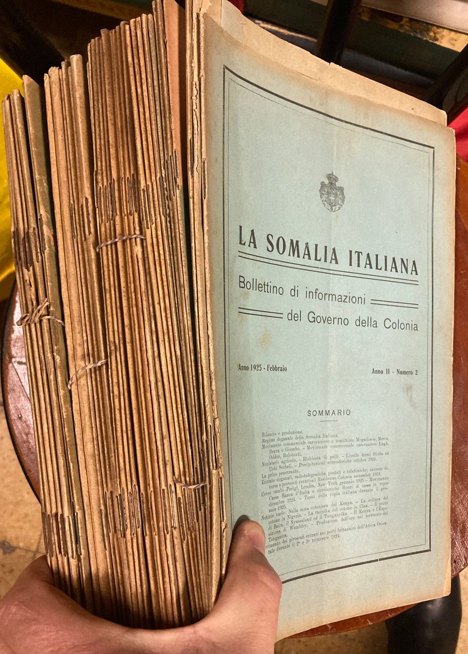 La Somalia italiana: bollettino d'informazioni del governo della Colonia