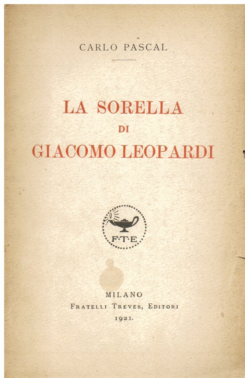 La sorella di Giacomo Leopardi