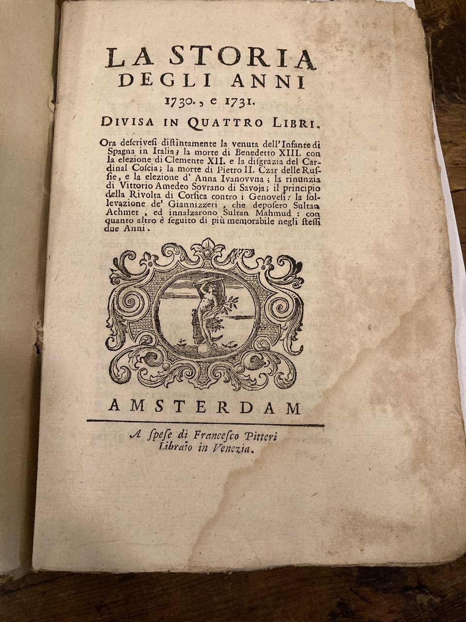 La storia dell' anno 1730 e 1731. Divisa in quattro …