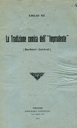 La Tradizione comica dell'Imprudente' [Barbieri - Goldoni] | Immagine principale