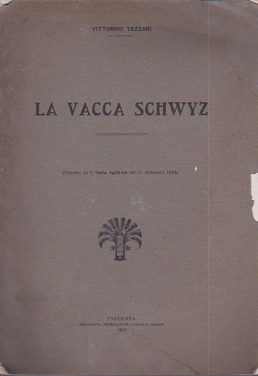 La vacca Schwyz (estratto da L'Italia Agricola del 15 settembre …