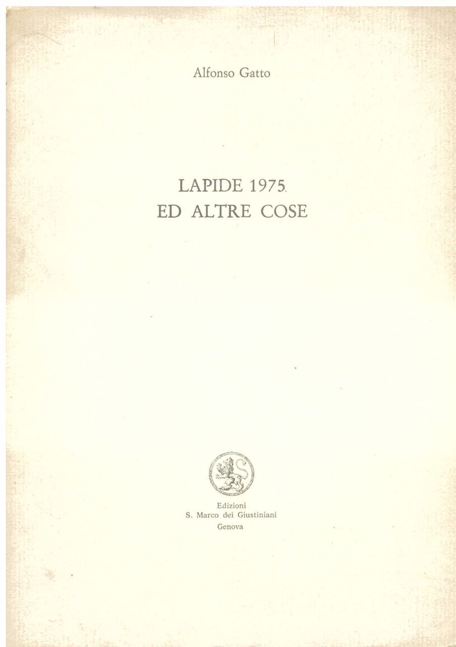 Lapide 1975 ed altre cose | Immagine principale