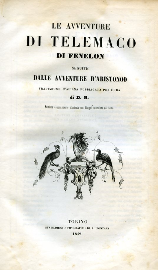 Le avventure di Telemaco seguite dalle avventure di Aristonoo. Traduzione …