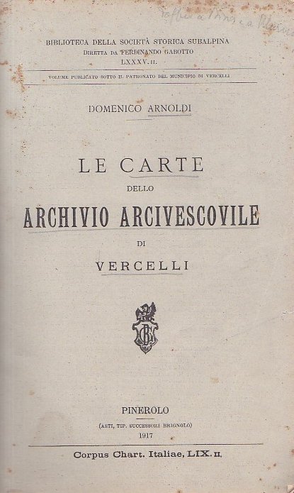 Le carte dello Archivio Arcivescovile di Vercelli