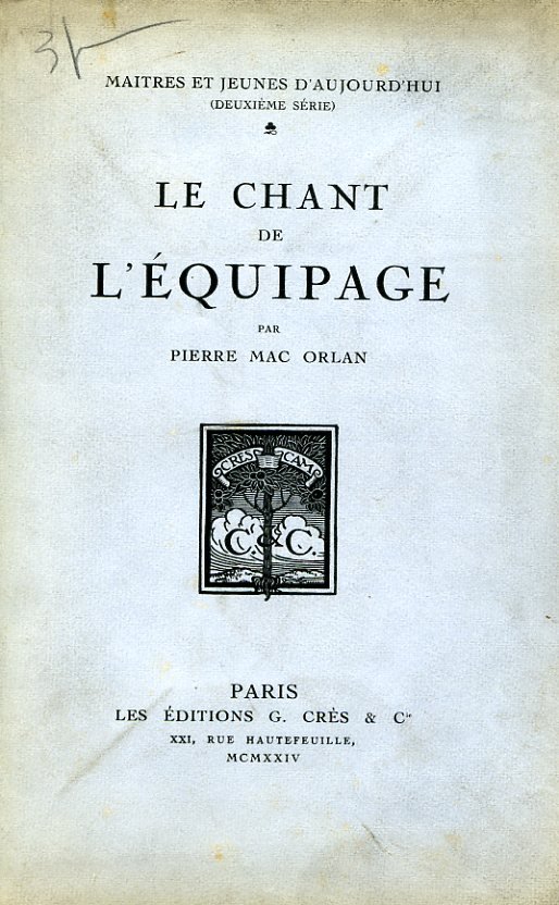 Le Chant de l'Équipage. Portrait de l'Auteur par Maurice Asselin