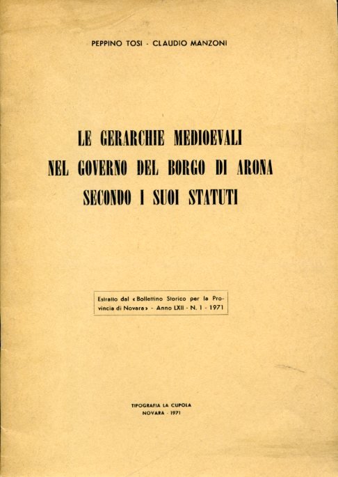 Le gerarchie medioevali nel governo del borgo di Arona secondo …