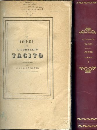 Le Opere. Volgarizzate dal C.[onte] Cesare Balbo