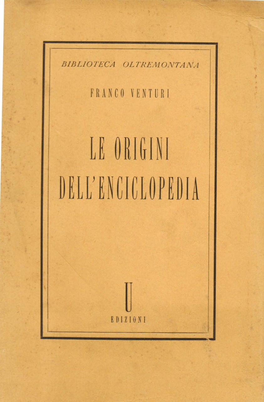 Le origini dell' Enciclopedia