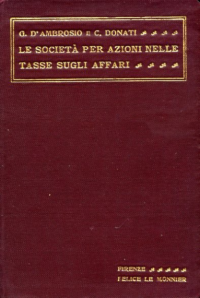 Le società per azioni nelle tasse sugli affari. Delle tasse …
