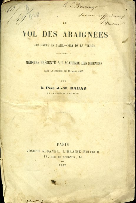 Le vol des araignées. Araignées en l'air - Fils de …