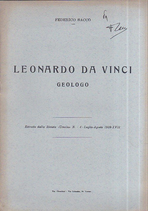 Leonardo da Vinci geologo. Estratto dalla Rivista 'Urania' n. 4 …