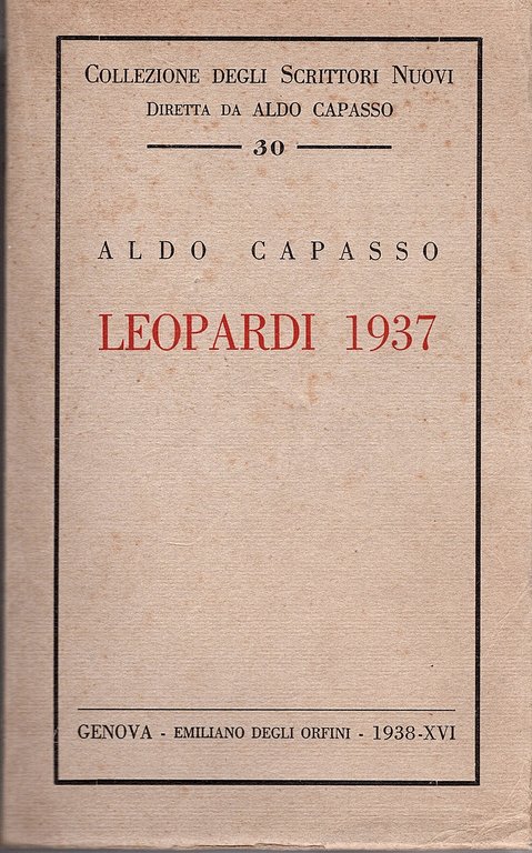 Leopardi 1937