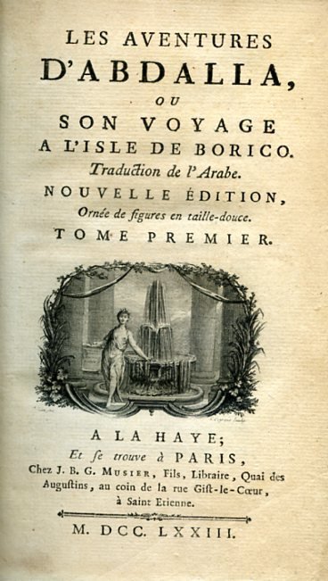 Les Aventures d'Abdalla, ou son Voyage à l'Isle de Borico. …