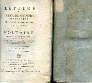 Lettere di alcuni Giudei portoghesi, tedeschi, e polacchi, al Signor …