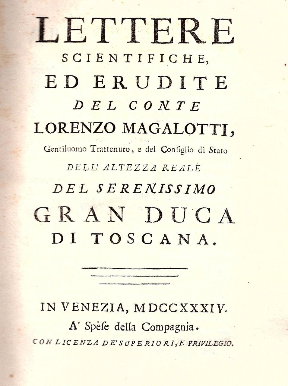 Lettere scientifiche, ed erudite