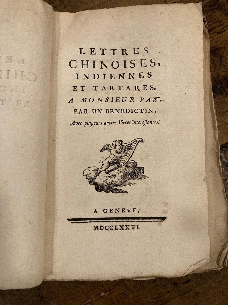 Lettres Chinoises, Indiennes et Tartares a Monsieur Paw, par un …