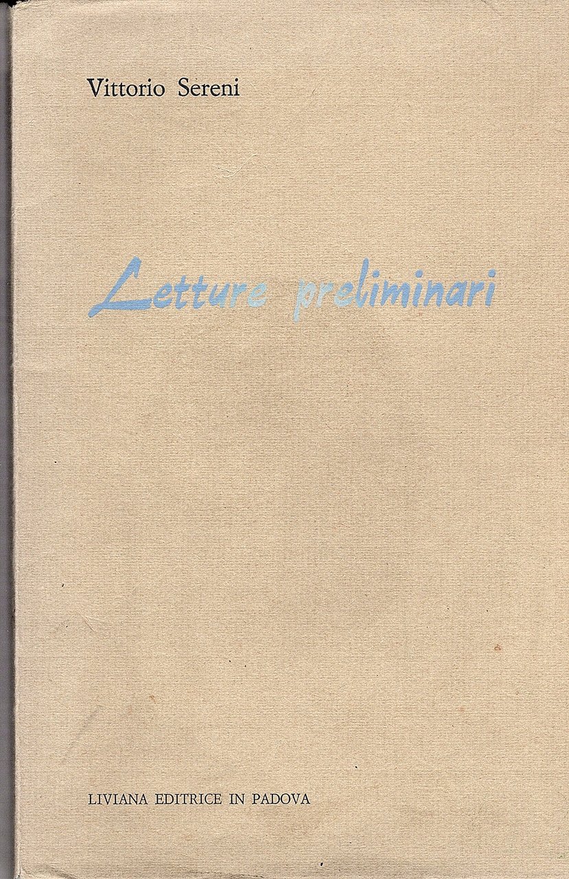 Letture preliminari