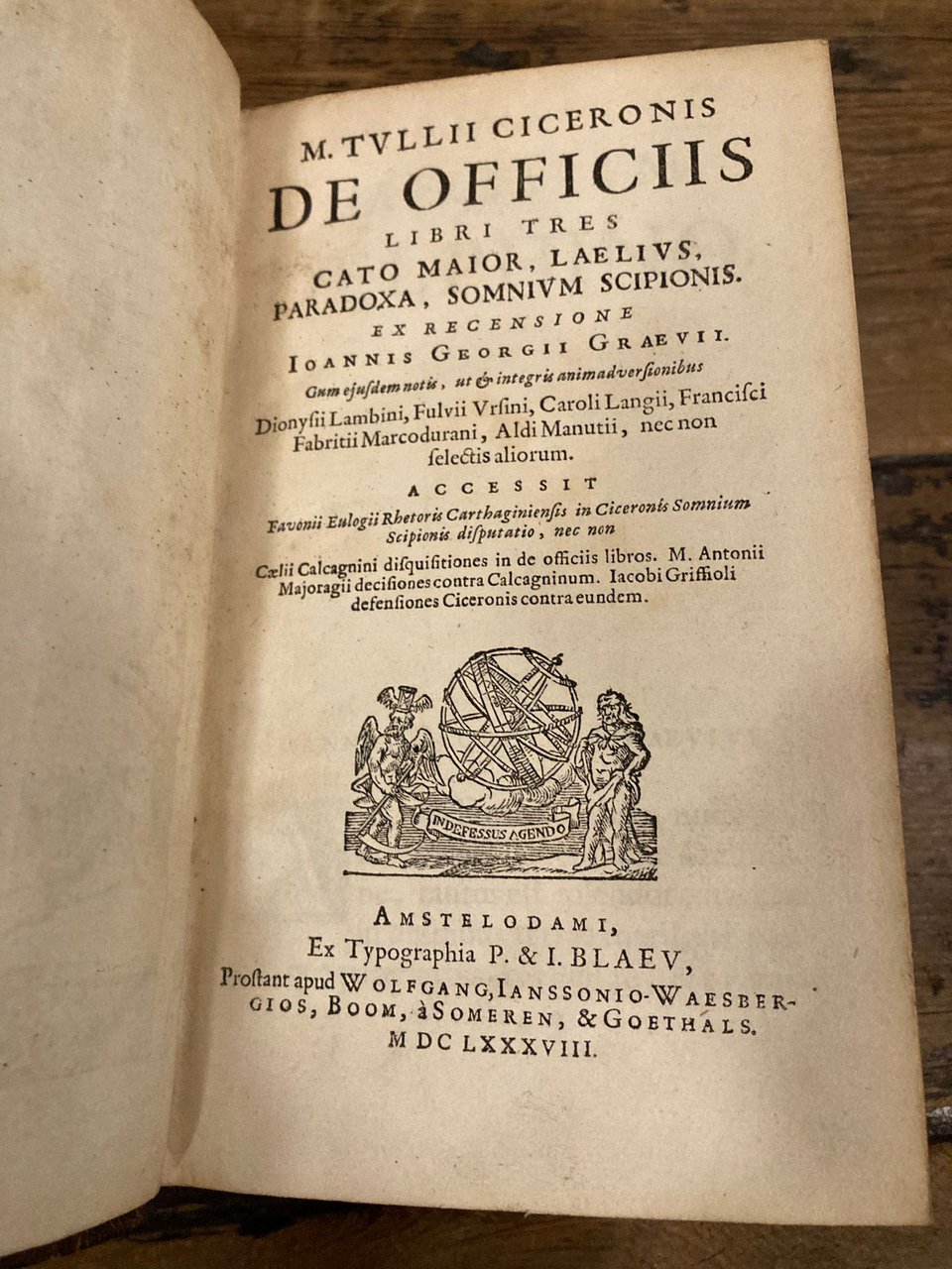 M. TULLII CICERONIS, DE OFFICIIS LIBRI TRES, CATO MAIOR, LAELIUS, …