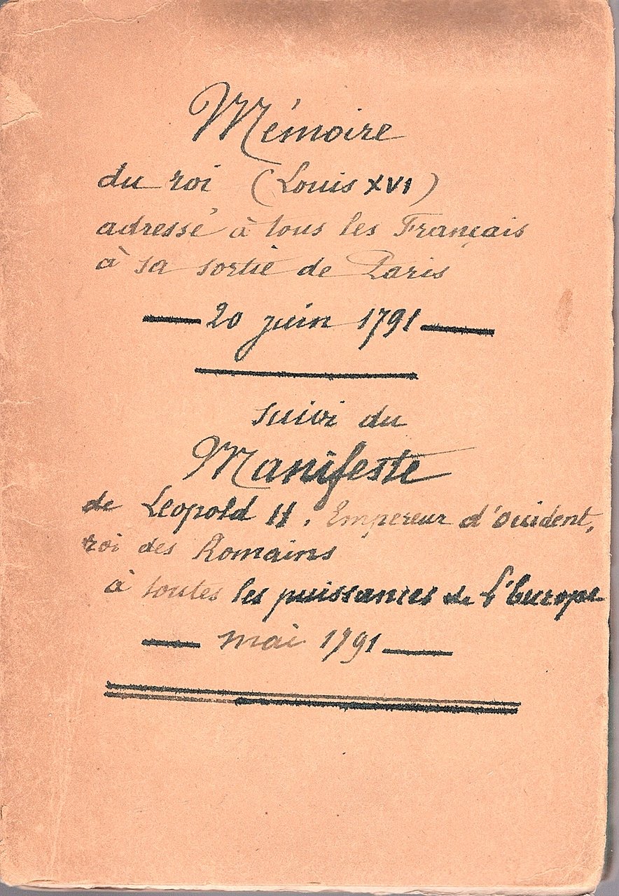 Mémoire du Roi, adressé à tous les François, à sa …