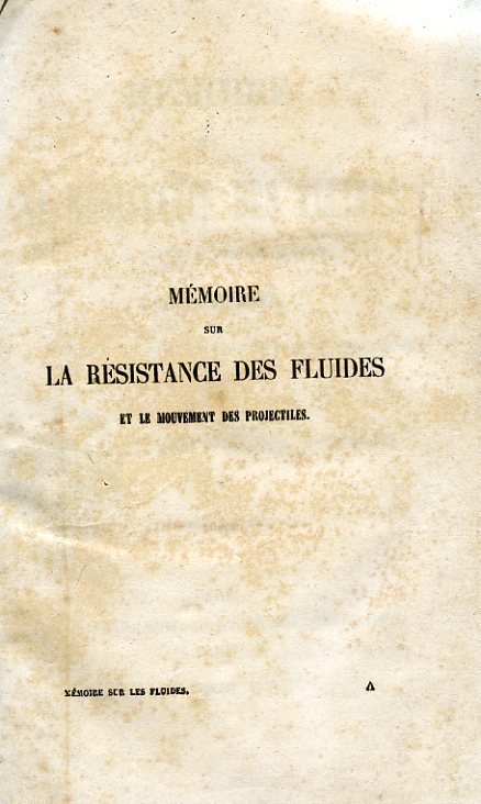 Mémoire sur la résistance des fluides avec la solution du …