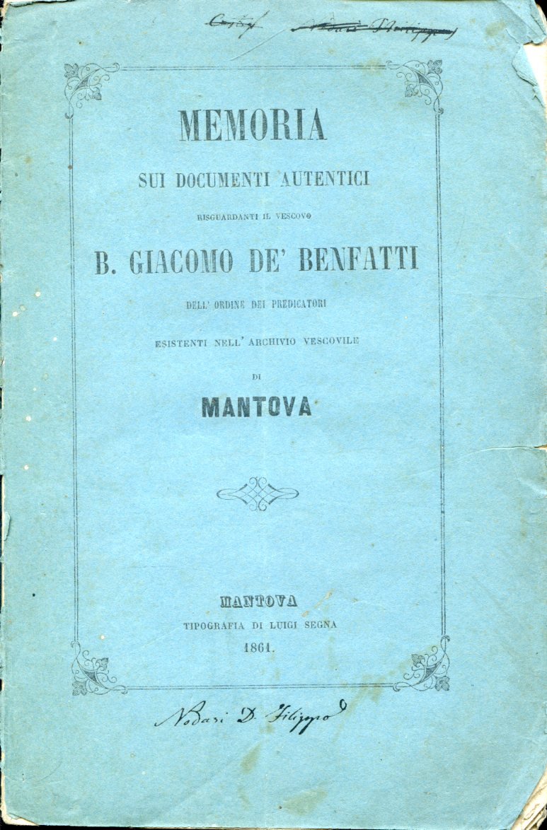 Memoria sui documenti autentici dall'anno 1304 al 1332 risguardanti il …