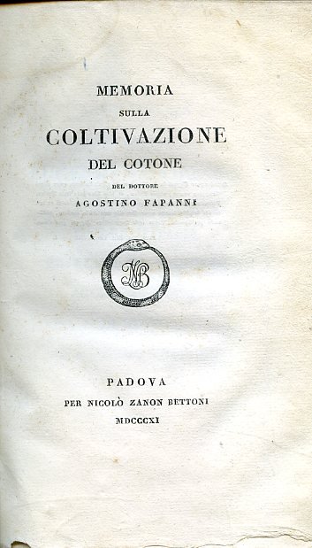 Memoria sulla coltivazione del cotone