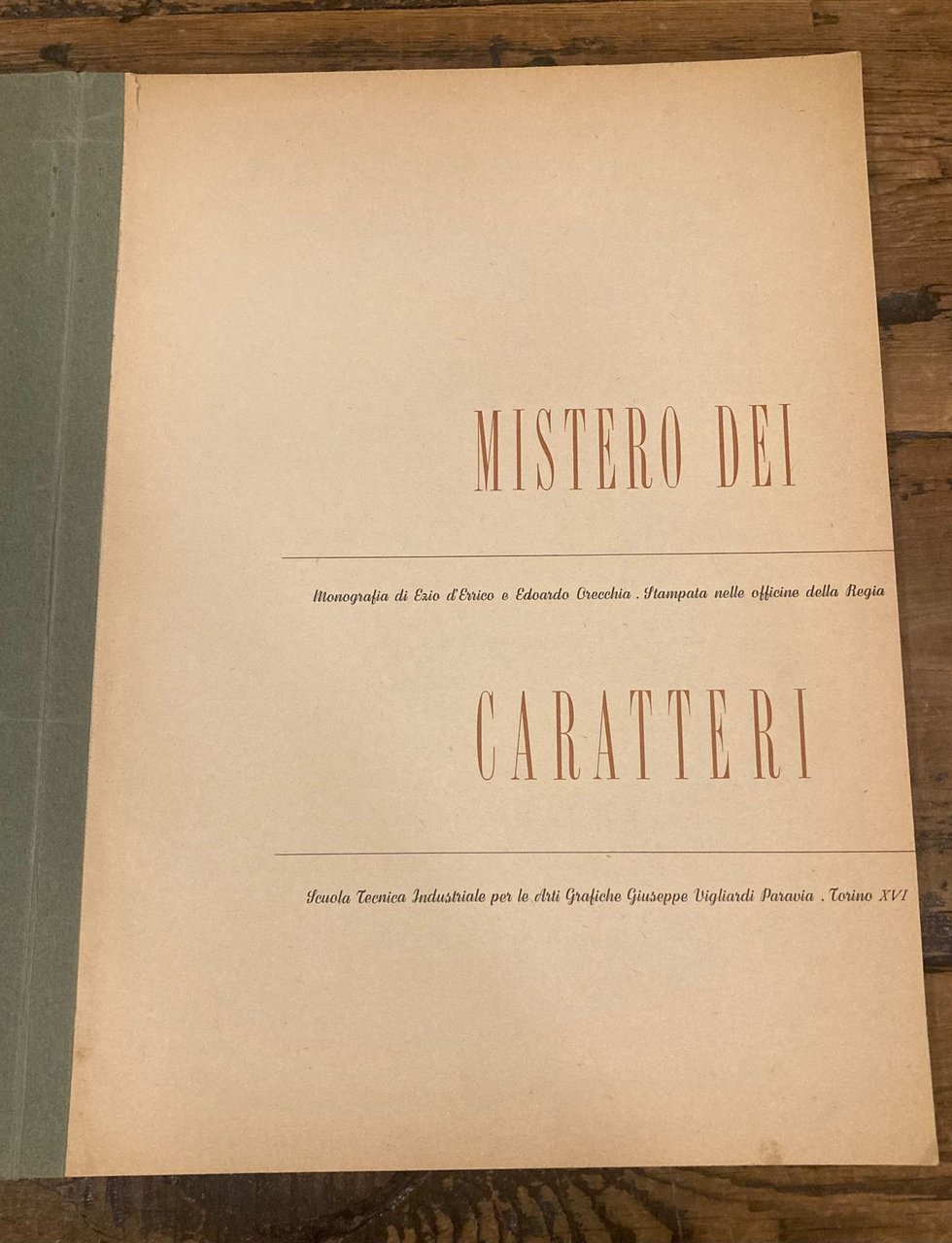 Mistero dei caratteri. Monografia di Ezio d' Errico e Edoardo … | Immagine principale