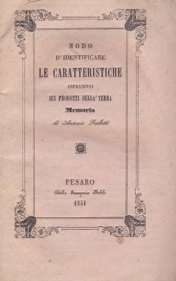 Modo d'identificare le caratteristiche influenti sui prodotti della terra proposte …