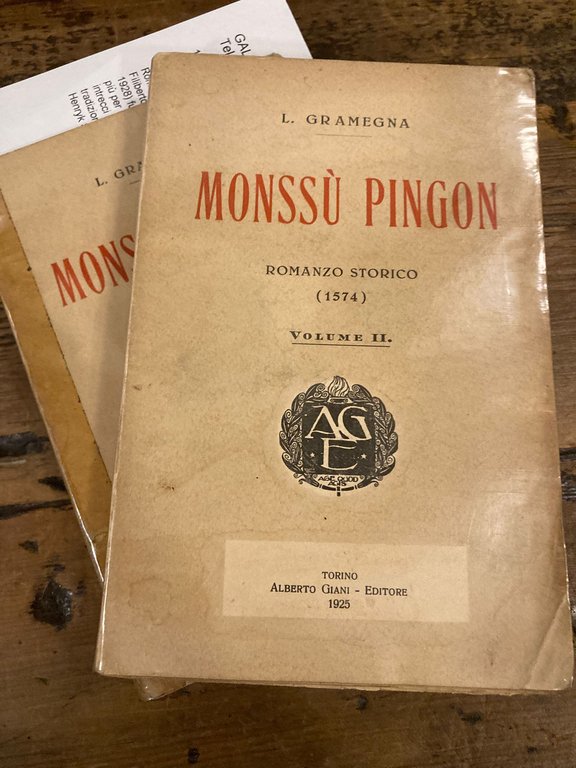 Monssù Pingon. Romanzo storico (1574)