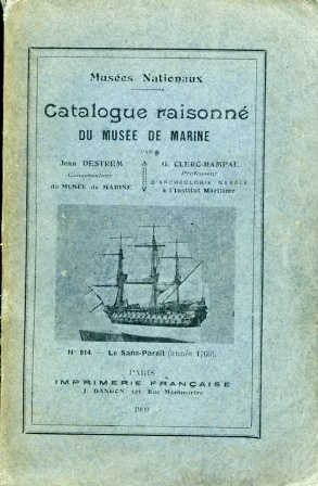 Musées Nationaux. Catalogue raisonné du Musée de Marine