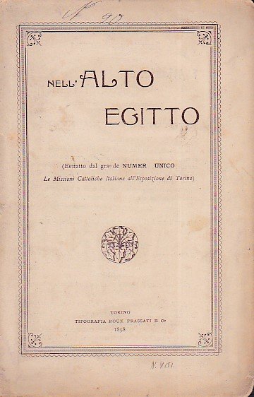 Nell'alto Egitto (Estratto dal grande Numero Unico Le Missioni Cattoliche …