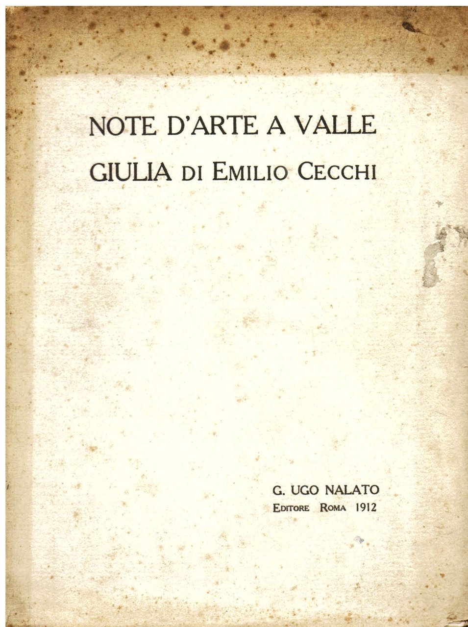 Note d' arte a Valle Giulia