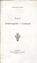 Note Etimologiche e Lessicali