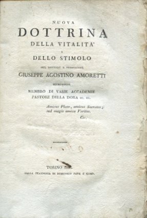 Nuova dottrina della vitalità e dello stimolo