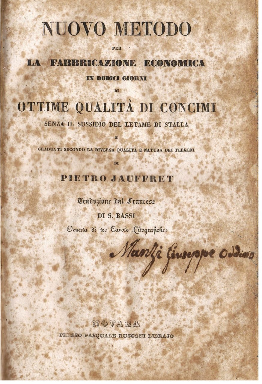 Nuovo metodo per la fabbricazione economica in dodici giorni di …