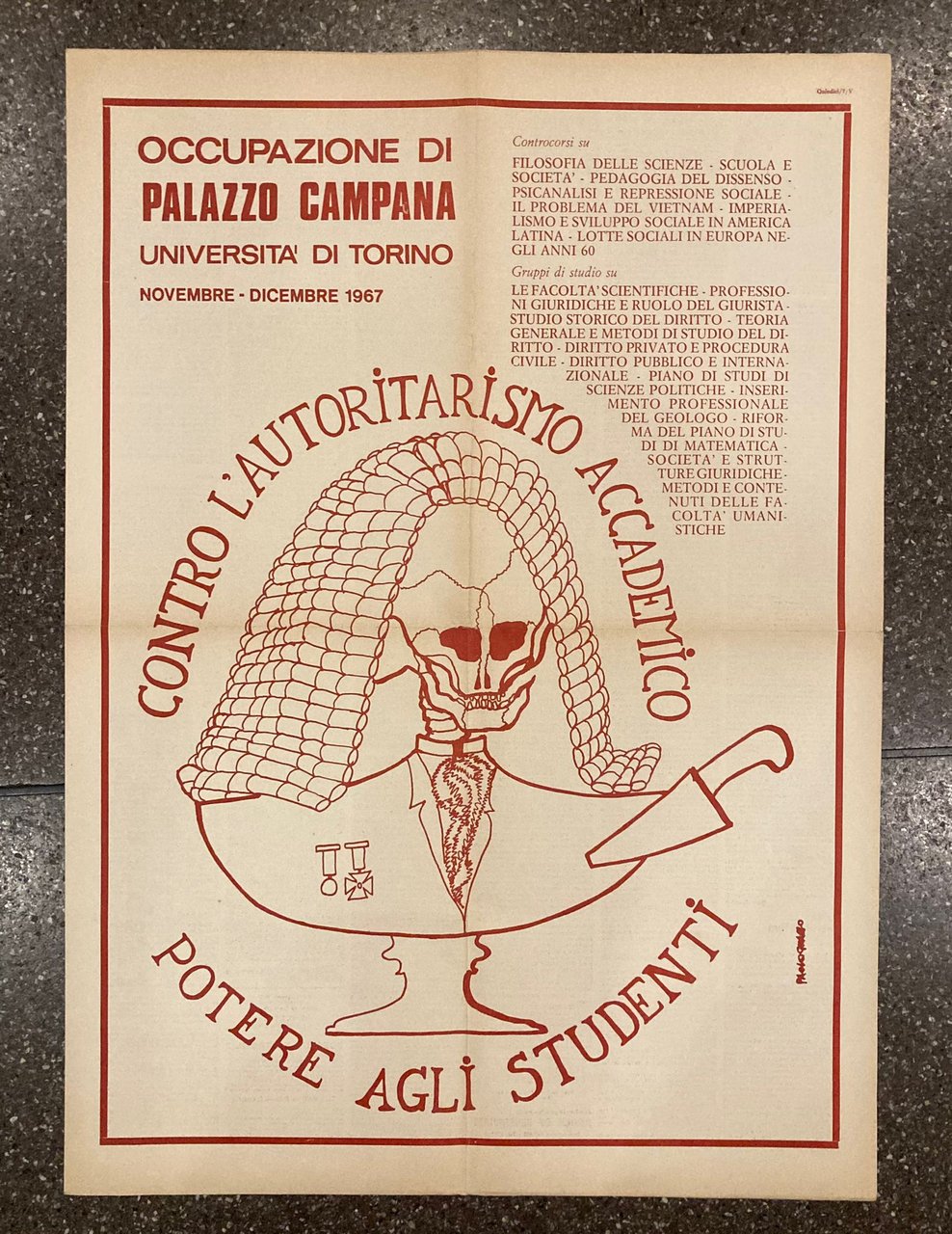 Occupazione di Palazzo Campana. Universita' di Torino. Novembre - Dicembre …