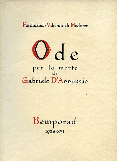 Ode per la morte di Gabriele D'Annunzio