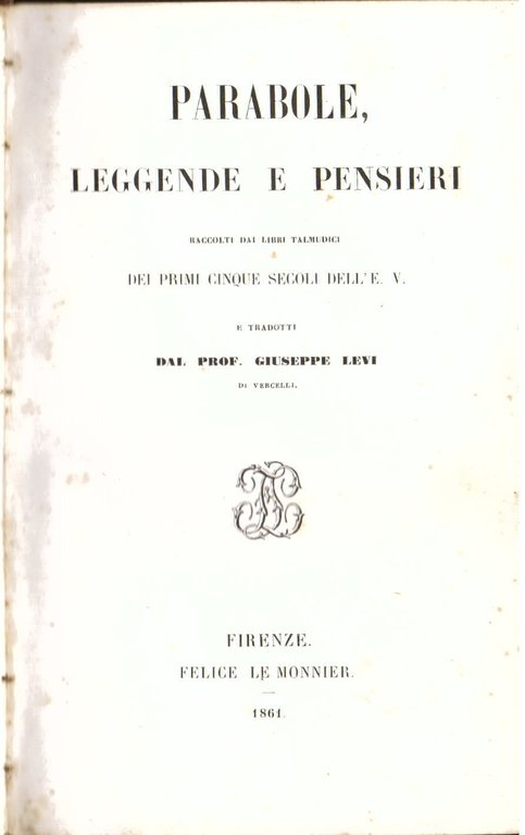 Parabole, leggende e pensieri raccolti dai Libri Talmudici dei primi …