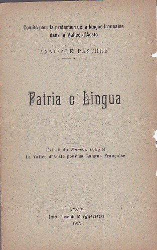 Patria e Lingua. Extrait du Numéro Unique La Vallée d'Aoste …
